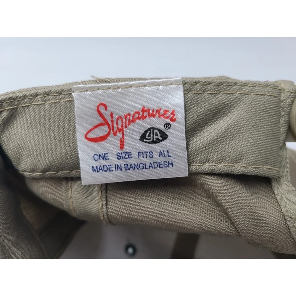 Vintage #1 Grandpa Signatures YoungAn Snapback Hat Cap Grandfather Beige Green‎